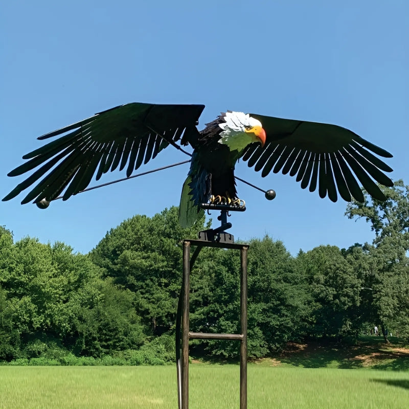 GardenAdler | Elegantes schmiedeeisernes Windspiel Vogel