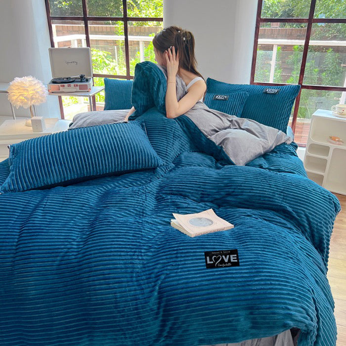 Restavia™ | Samtweiches KorallenFleece-Bettbezug (Inkl. 4 Kissenbezüg)