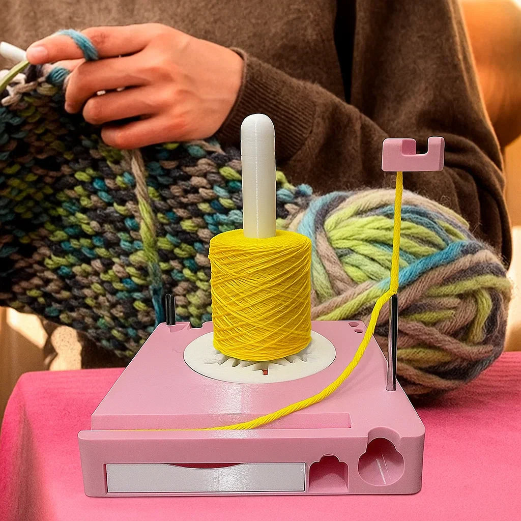 50% RABATT | SpinnyCraft™ | Garnhalter mit 360° Spindel & Aufbewahrung – Knotenfreies Häkeln & Stricken