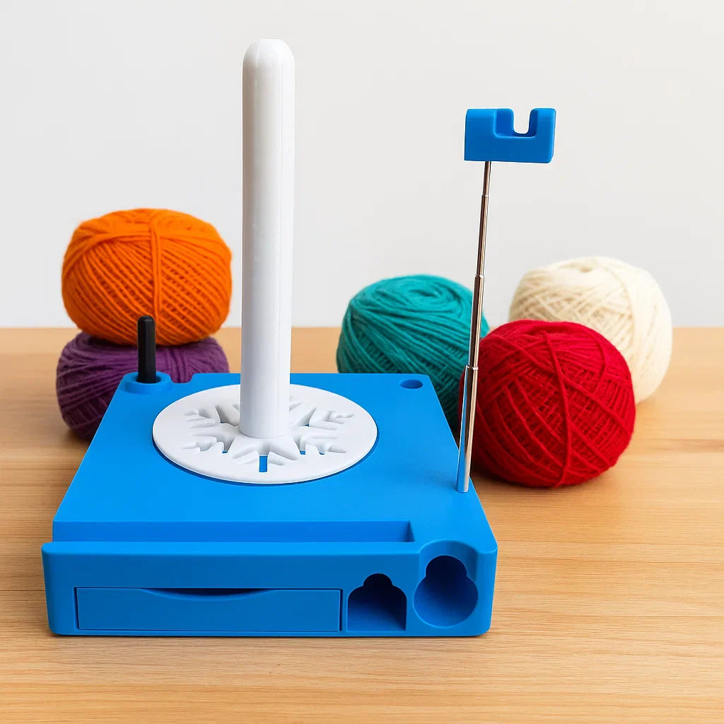 50% RABATT | SpinnyCraft™ | Garnhalter mit 360° Spindel & Aufbewahrung – Knotenfreies Häkeln & Stricken