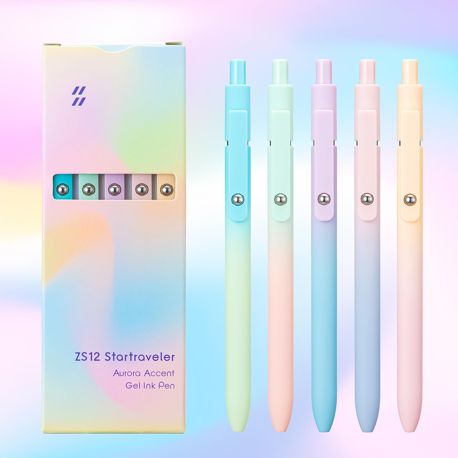50% RABATT | PenLux™ | 5-teiliges Gelstift-Set mit Farbverlauf