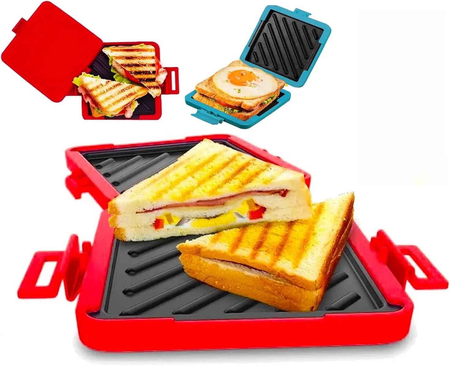 ToastEase™ | Kompakter Mikrowellen-Toastie-Sandwichmaker für schnelle Snacks