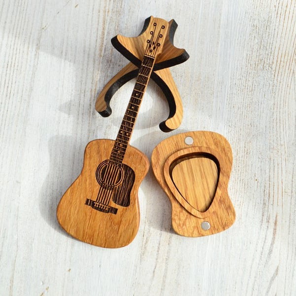 50% RABATT | GuitarNest™ | Gitarren-Plektrumhalter aus Holz
