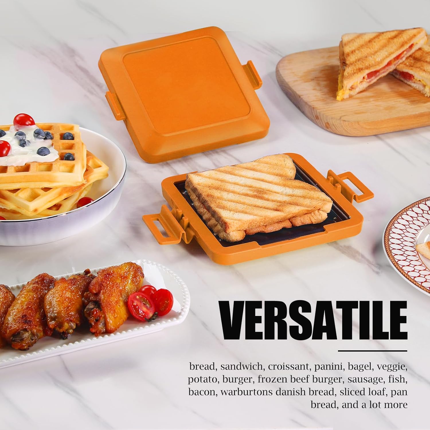 ToastEase™ | Kompakter Mikrowellen-Toastie-Sandwichmaker für schnelle Snacks