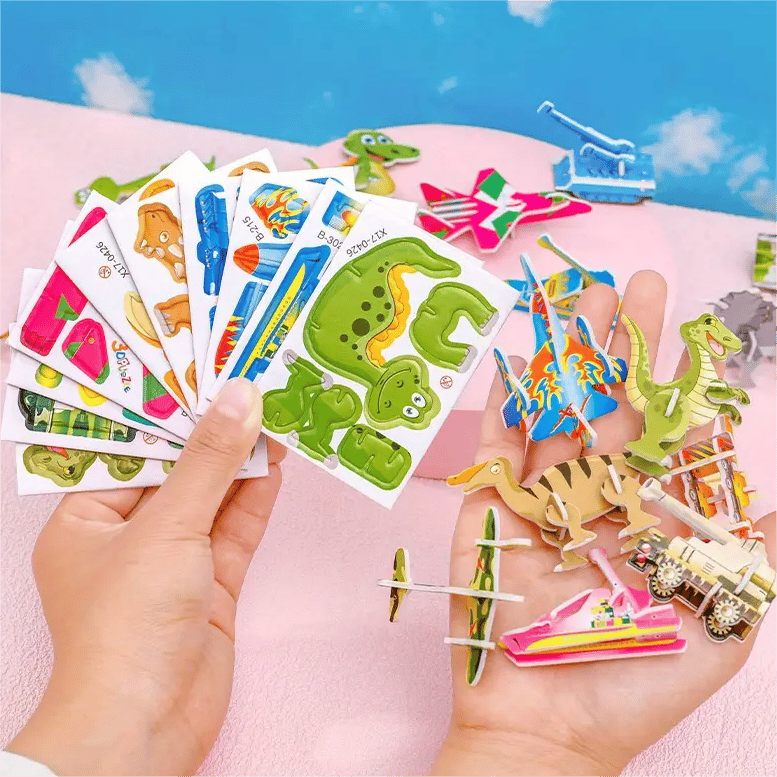 ImagiBuild™ | 3D Lernpuzzle-Set für Kinder (10er-Pack)