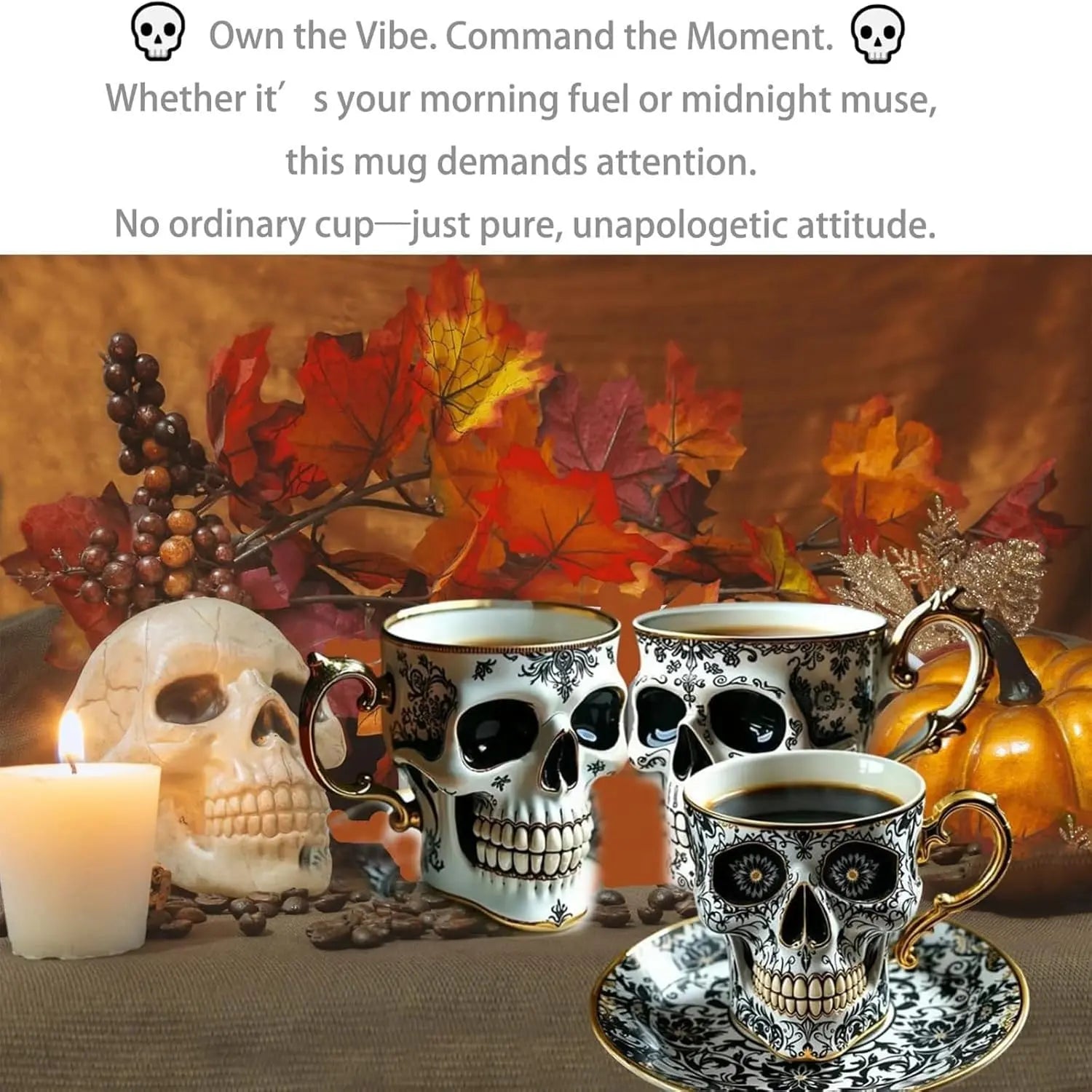 DarkChalice™ | Schädel Design Kaffeetasse — Mystischer Eyecatcher für Tisch & Vitrine