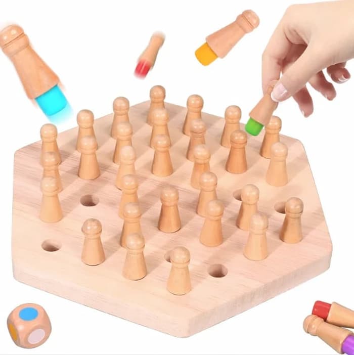 BrainMatch | Holz-Memory-Match-Stick-Schach [Letzter Tag Rabatt]