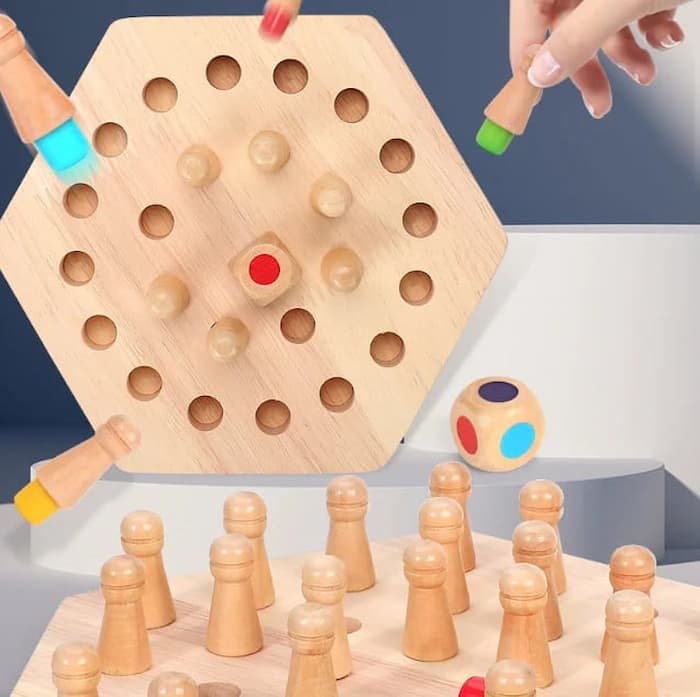 BrainMatch | Holz-Memory-Match-Stick-Schach [Letzter Tag Rabatt]