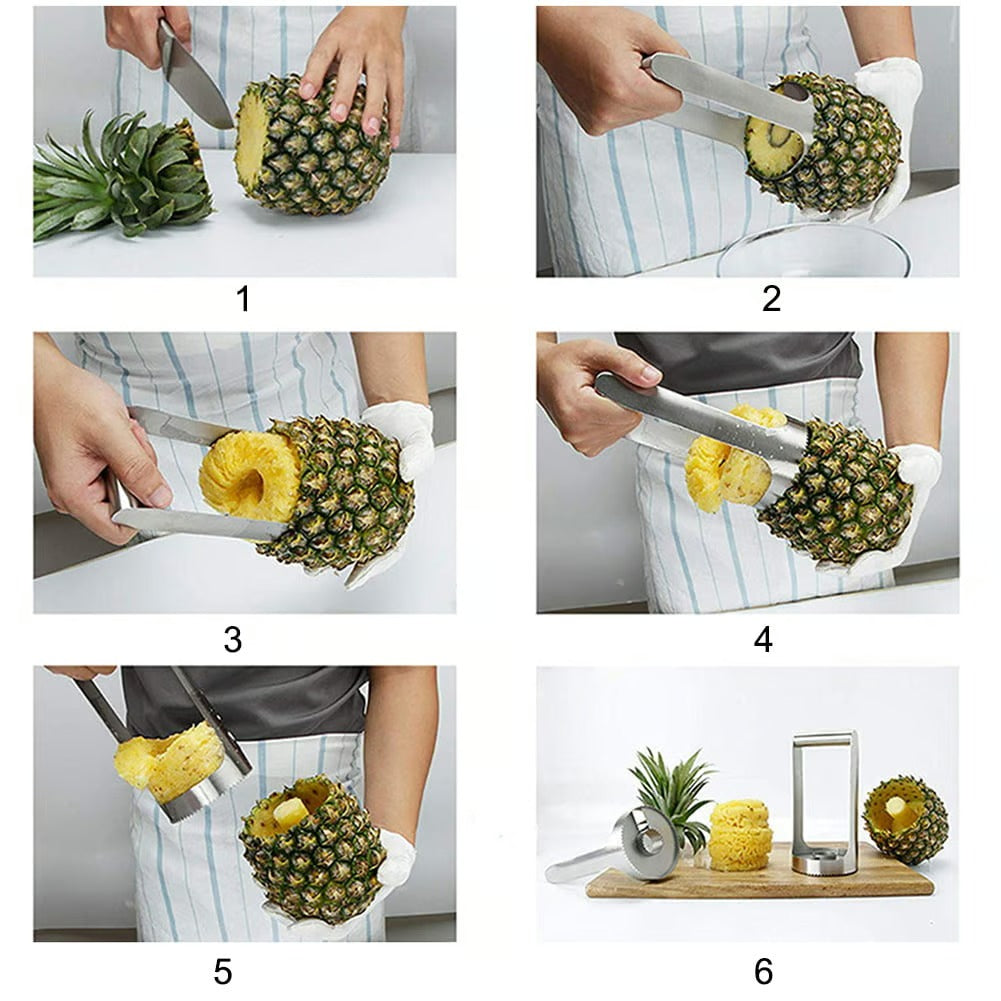FruitSpiral | Müheloser Edelstahl-Ananasschneider für schnelles und sauberes Schneiden