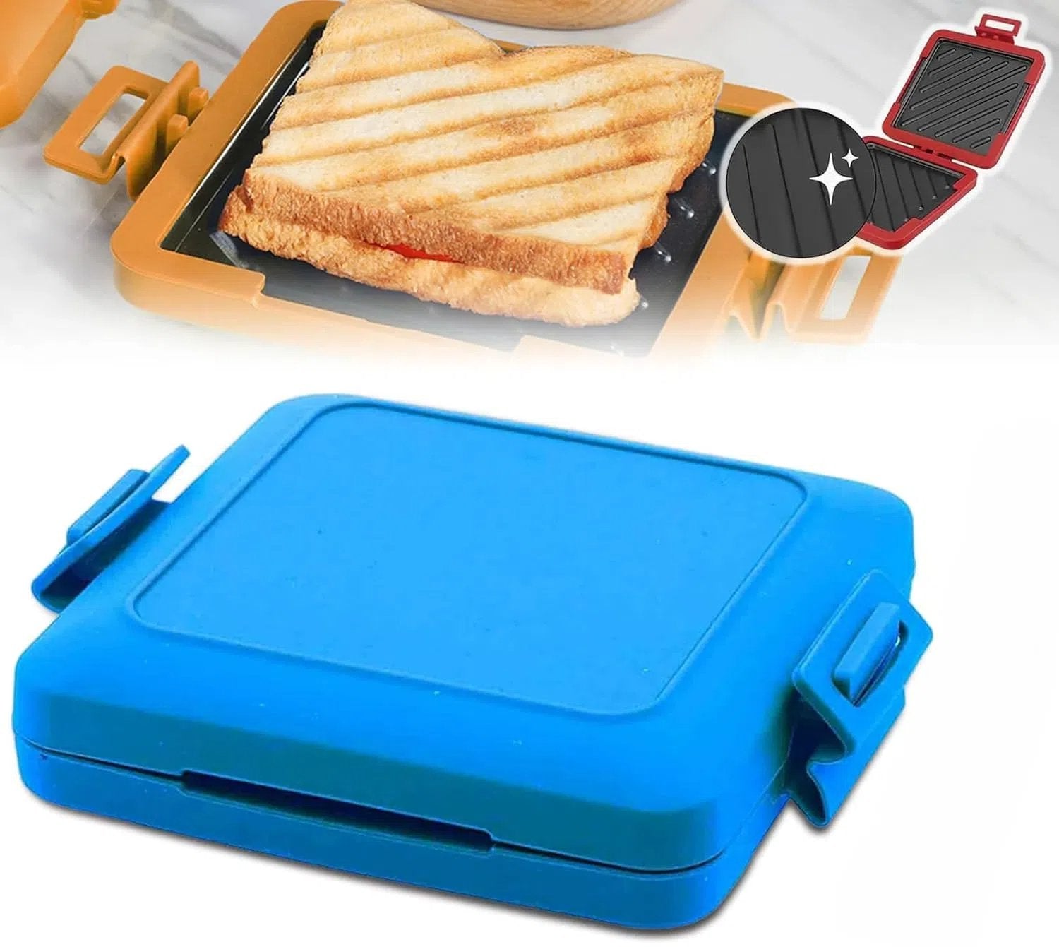 ToastEase™ | Kompakter Mikrowellen-Toastie-Sandwichmaker für schnelle Snacks