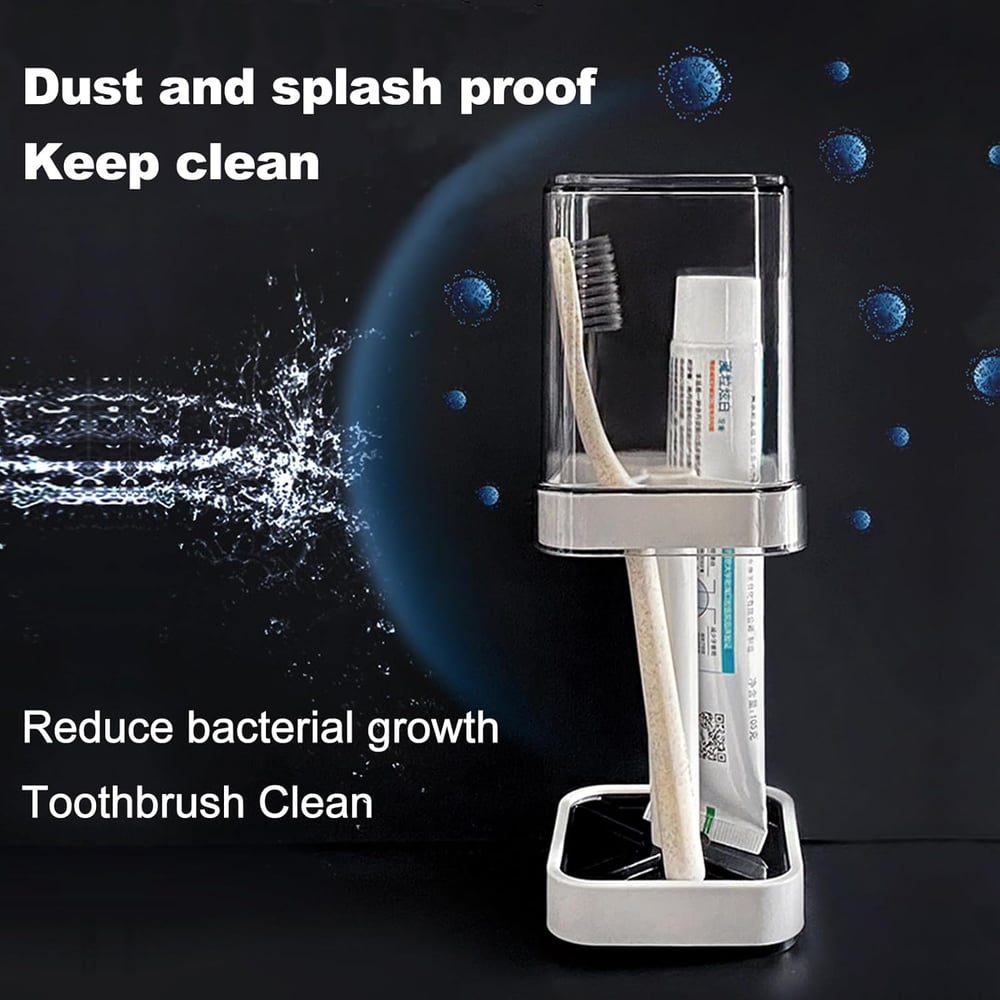 CleanBrush™ | Zahnbürstenhalter mit Schutzabdeckung – Hygienisch & stilvoll organisiert