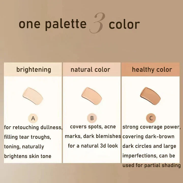 1+1 Gratis | SkinBlend™ | Dreifarbige Concealer-Palette mit Pinsel
