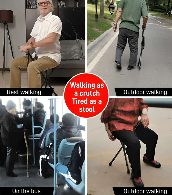 50% RABATT TEMPORÄR | CrutchSeat™ | Klappbarer Krückenhocker für Ältere