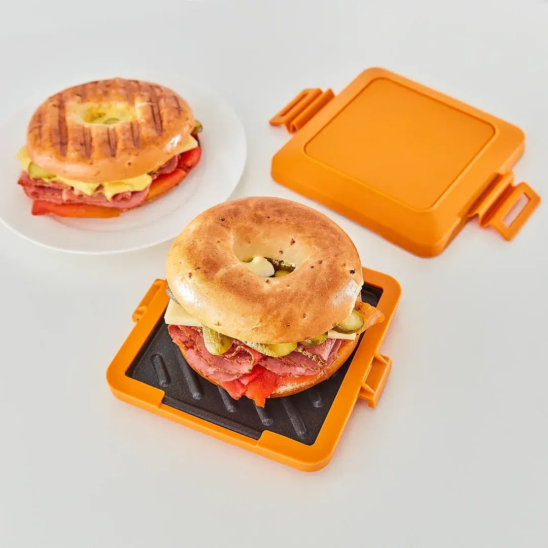 ToastEase™ | Kompakter Mikrowellen-Toastie-Sandwichmaker für schnelle Snacks