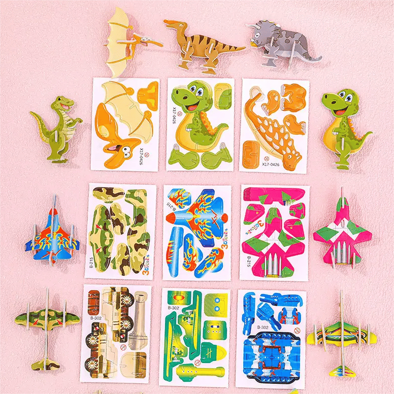 ImagiBuild™ | 3D Lernpuzzle-Set für Kinder (10er-Pack)