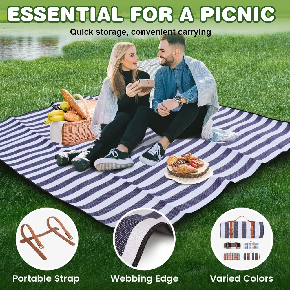 Layora™ | 3-Lagen-Picknickmatte für den Außenbereich | Wasserdicht, Stilvoll und Leicht zu Transportieren
