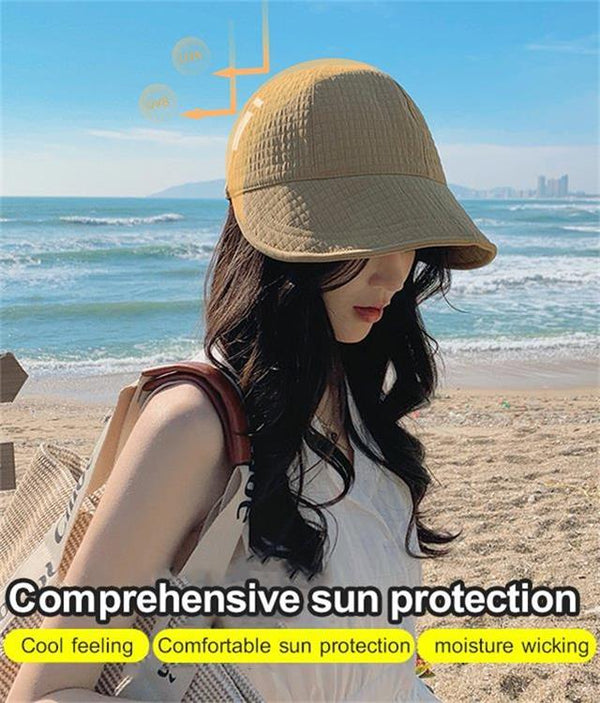 1+1 Gratis | Shadiva™ | Faltbarer Sonnenhut für ein schlankeres Gesicht | Ihr stilvolles Sommer-Essential