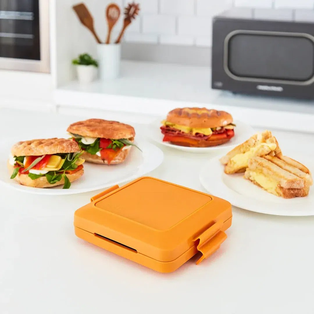 ToastEase™ | Kompakter Mikrowellen-Toastie-Sandwichmaker für schnelle Snacks