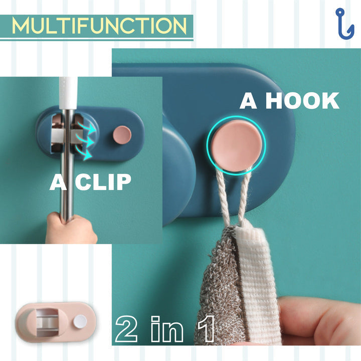 1+2 GRATIS | TidyGrip™ | Wandhalterung für Besen & Reinigungsgeräte