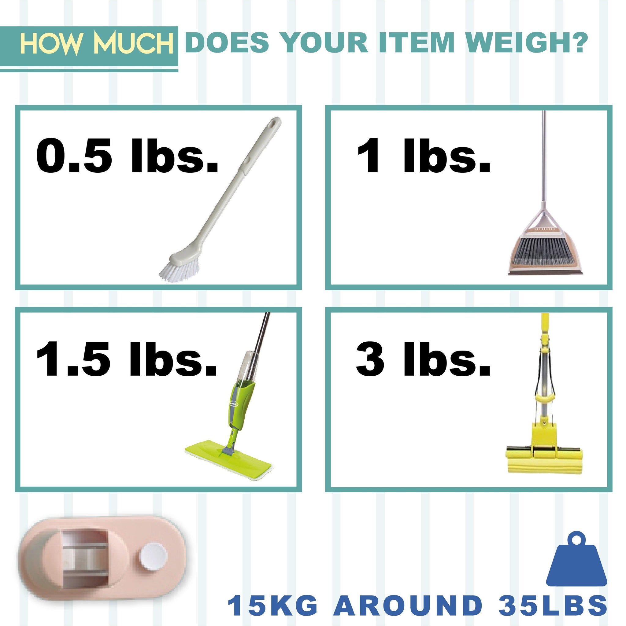 1+2 GRATIS | TidyGrip™ | Wandhalterung für Besen & Reinigungsgeräte