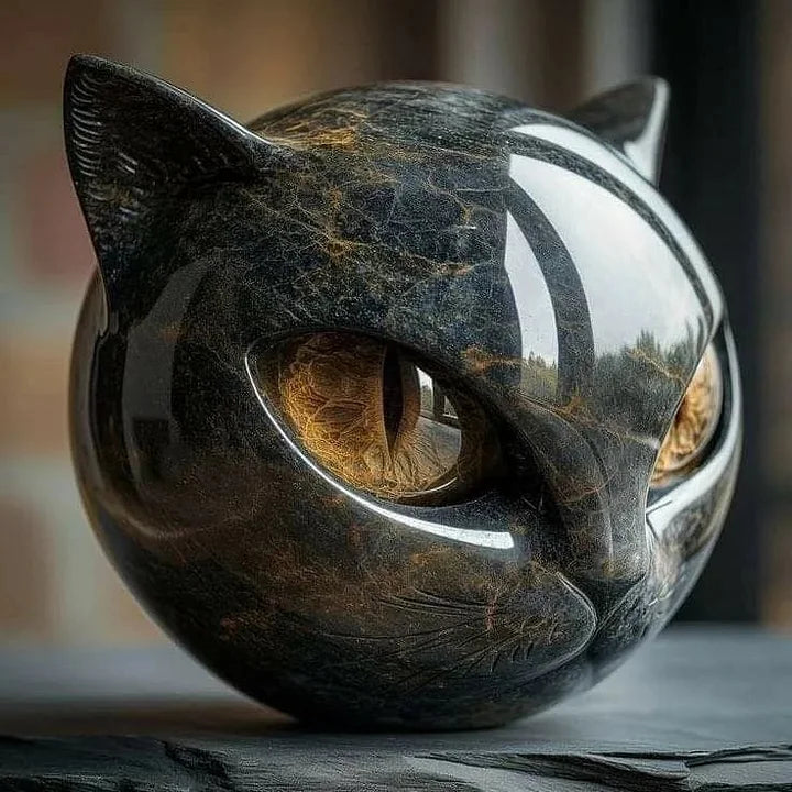 50% Rabatt | Noctura™ | Mystische schwarze Katzenskulptur