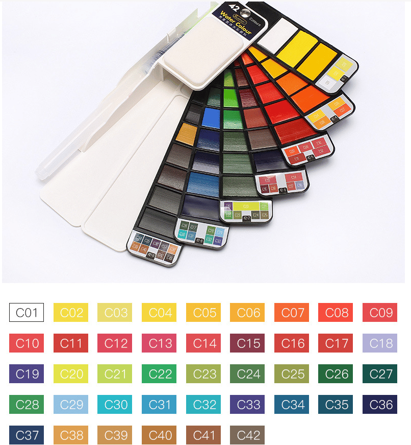 50% Rabatt | AquaFold™ | Tragbare Aquarellpalette