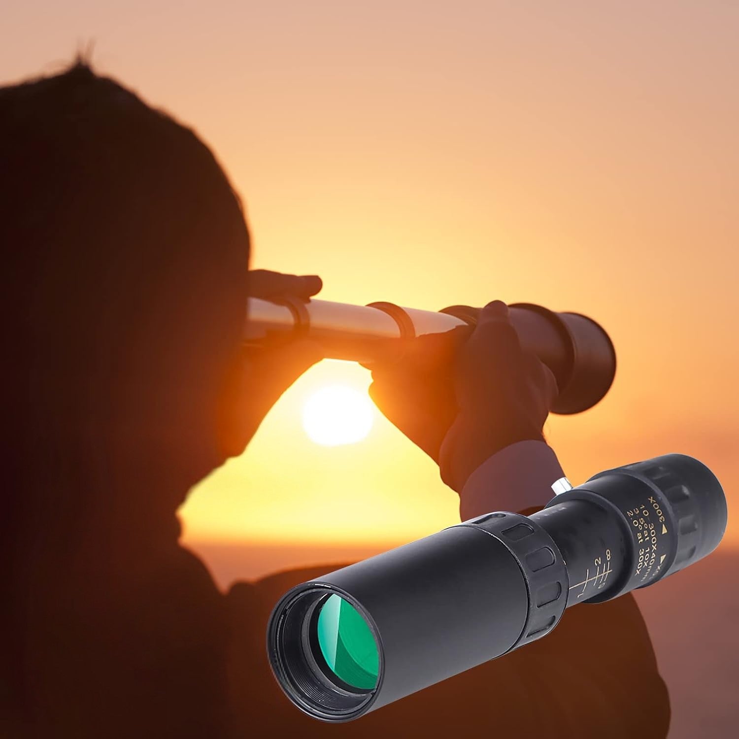 50% RABATT | EagleEye™ | Hochleistungs-Monokular 10–300×40 | Stabiles, wasserdichtes Fernglas mit Anti-Shake & Nachtsicht