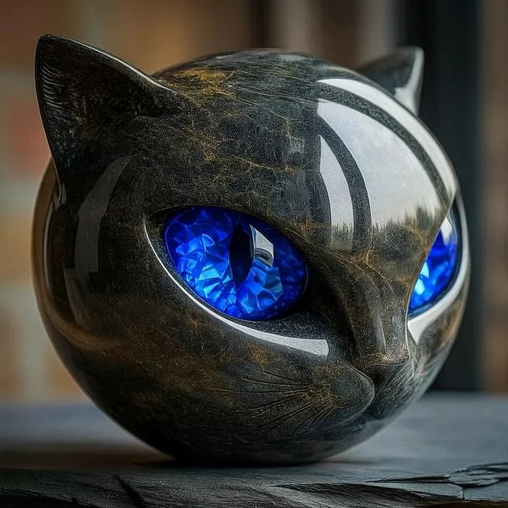50% Rabatt | Noctura™ | Mystische schwarze Katzenskulptur