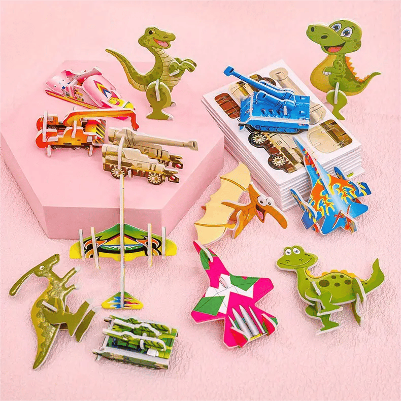 ImagiBuild™ | 3D Lernpuzzle-Set für Kinder (10er-Pack)