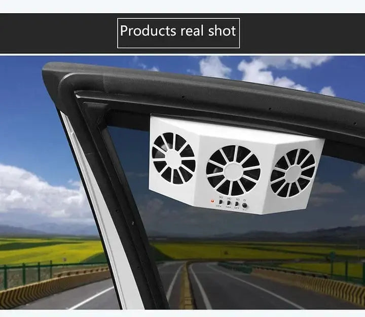 SunChill™ | Solarbetriebener tragbarer Auto-Kühlventilator