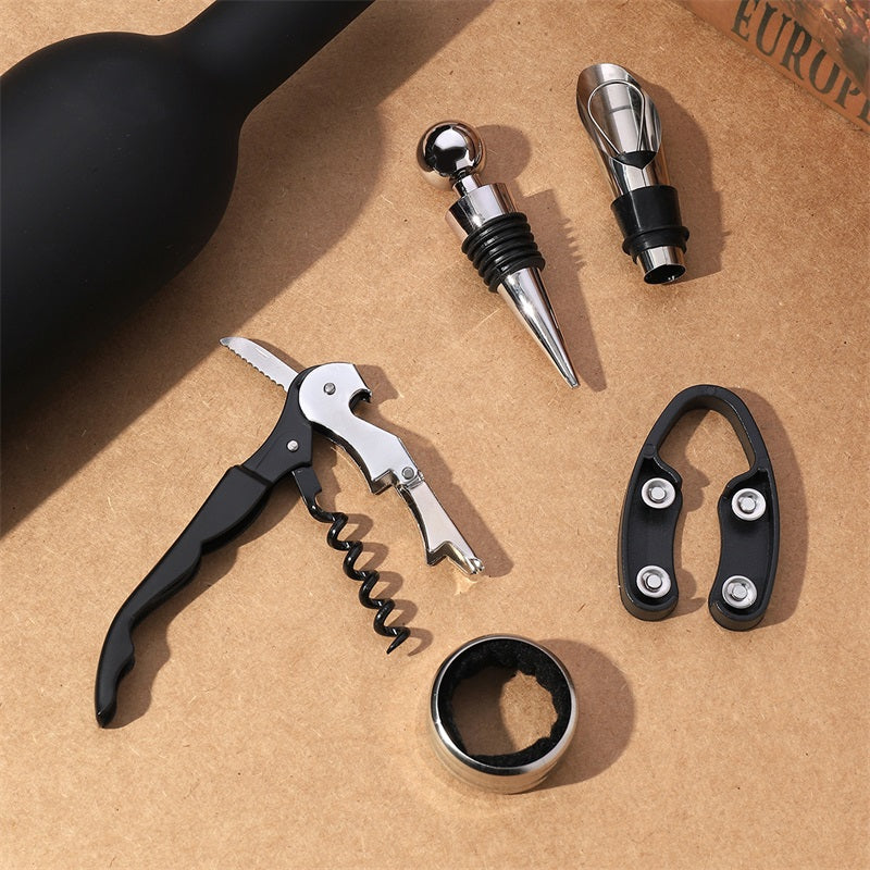 50% RABATT | VelourVin™ | Exklusives 5-teiliges Weinaccessoire-Set in eleganter Flaschenform | Das perfekte Geschenk für Weinliebhaber & Genießer