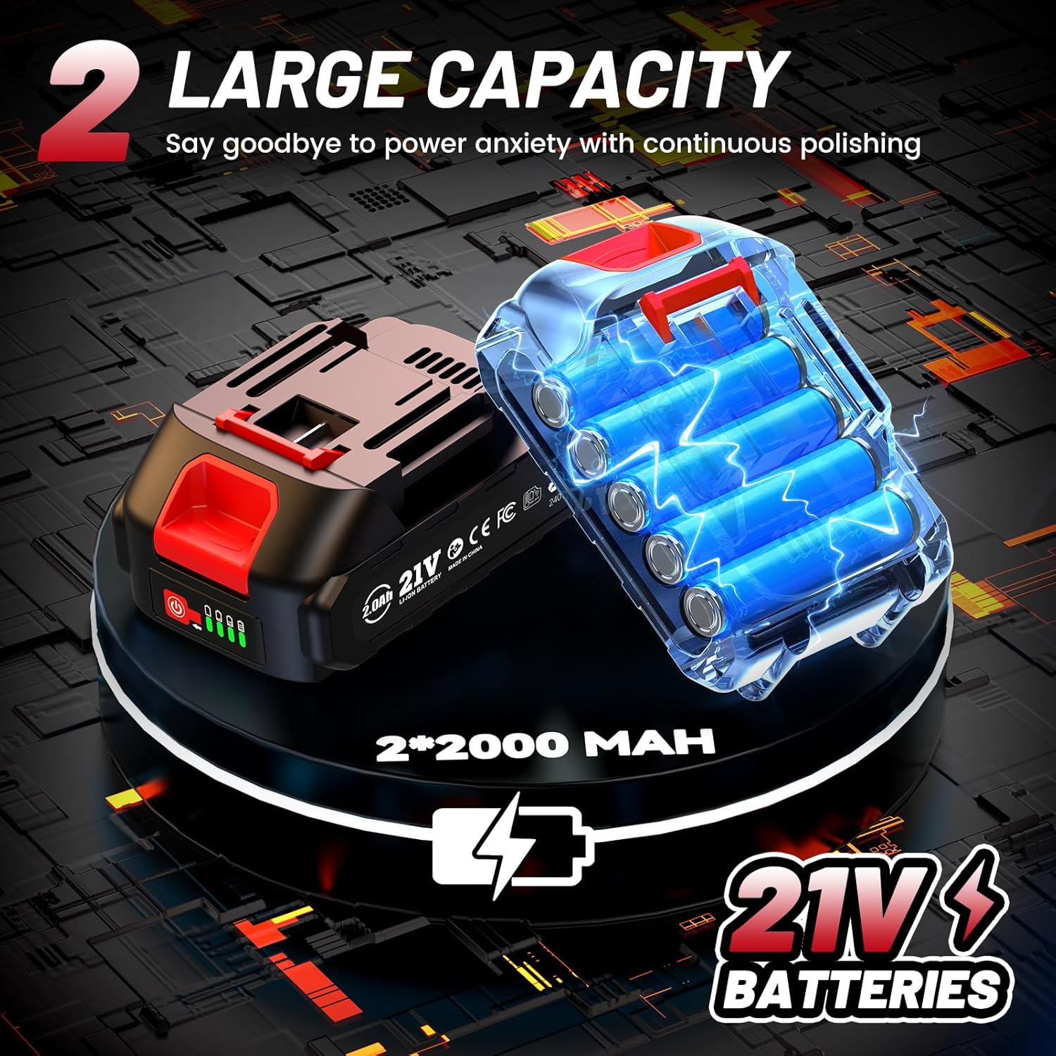 50% RABATT | TurboShine™ | Kabelloser Dual-Action Polierer – Professioneller Auto-Poliermaschine für Kratzer, Swirls & Hochglanz | Akku Polierer für Auto, Möbel & Leder