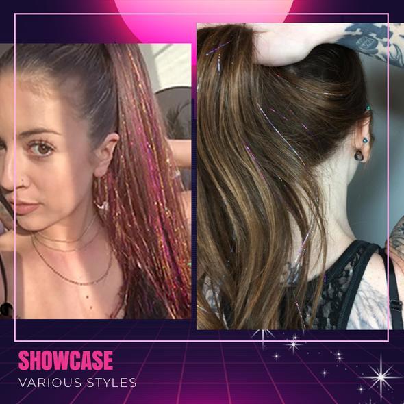 1+1 GRATIS | PrismeHair™ | Glitzernde Haar-Tinsel Extensions für funkelnde Styles