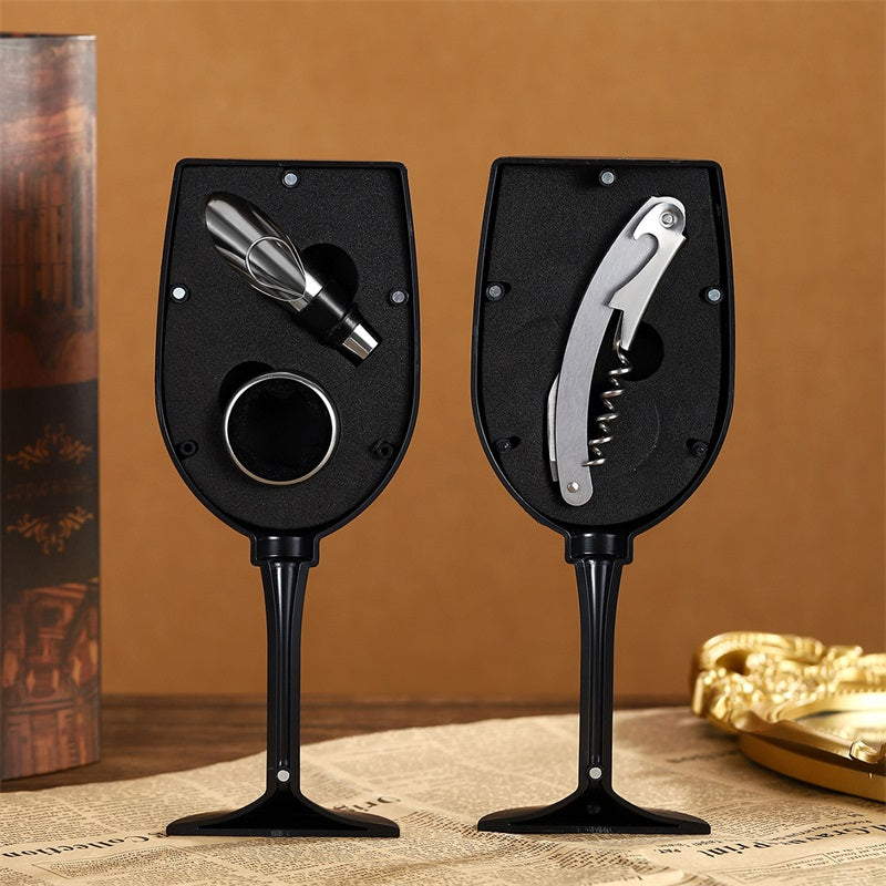 50% RABATT | VelourVin™ | Exklusives 5-teiliges Weinaccessoire-Set in eleganter Flaschenform | Das perfekte Geschenk für Weinliebhaber & Genießer