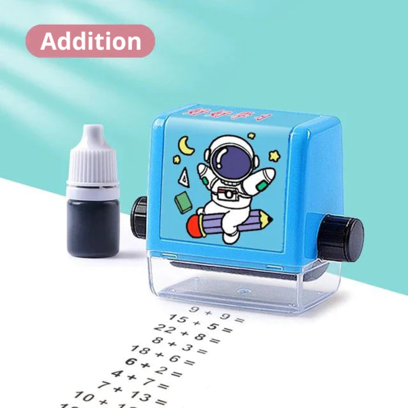 1+1 GRATIS  | SumStamp™ | Mathe-Stempelroller – 2-in-1 Lernhilfe für Rechenaufgaben bis 100