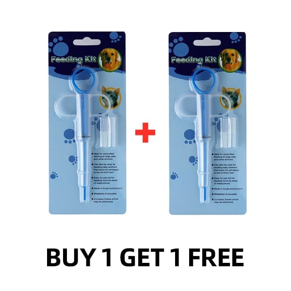 1+1 GRATIS | PawPiller™ | Tiermedizinspritze – Sicheres Füttern von Pillen & Flüssigkeiten für Hunde & Katzen