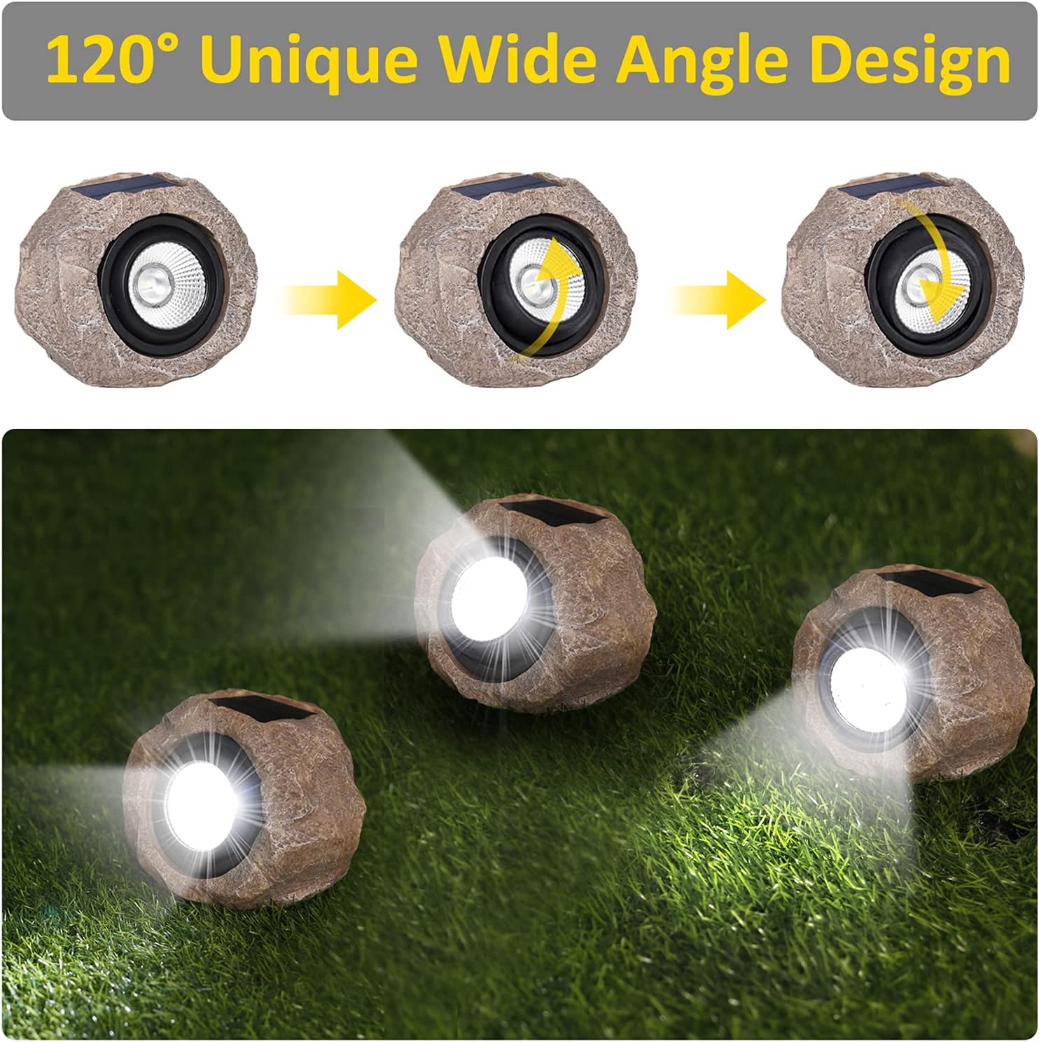 50% RABATT | BeamRock™ | Solar LED Gartenleuchte – Naturstein-Optik & wetterfest