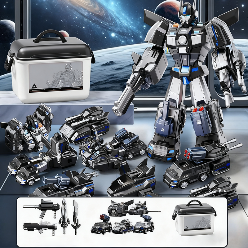 50% RABATT | 9-in-1 MorphoMax™ | 9-in-1 Transformationsspielzeug für Kinder – Fahrzeuge, Roboter & Kreatives Bauen