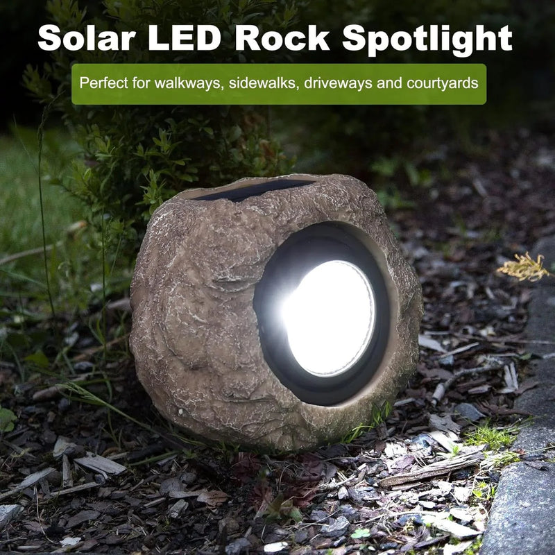 50% RABATT | BeamRock™ | Solar LED Gartenleuchte – Naturstein-Optik & wetterfest