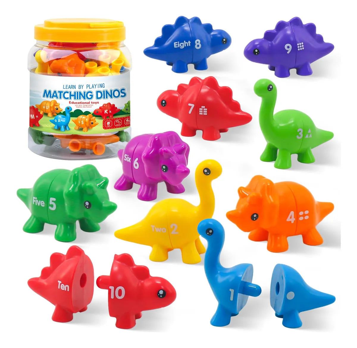 50% RABATT | Learnasaur™ | Alphabet-Dinosaurier-Set – Montessori Lernspielzeug für Kinder A–Z