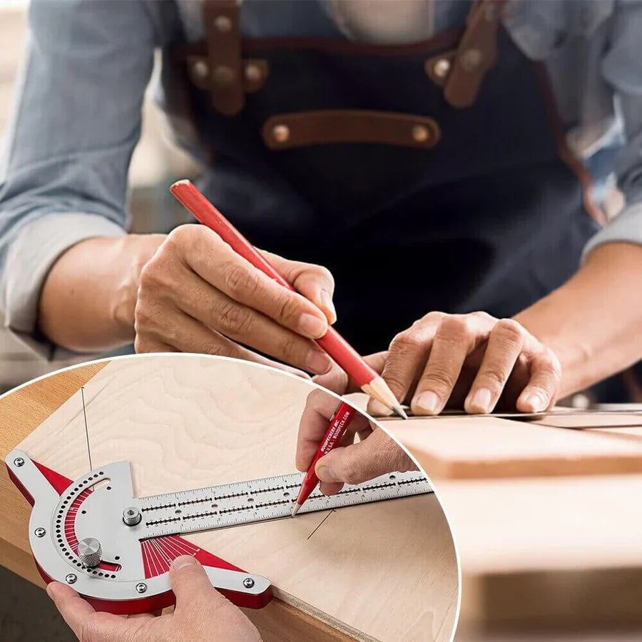 50% RABATT | MeasurePro™ | Verstellbares Winkel- & Kantenlineal – Edelstahl Präzisionswerkzeug für Schreiner & DIY