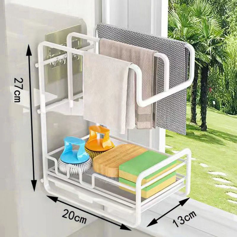 TidyRack | Küchen-Organizer für Tücher & Schwämme | Hygienischer Halter mit Abfluss