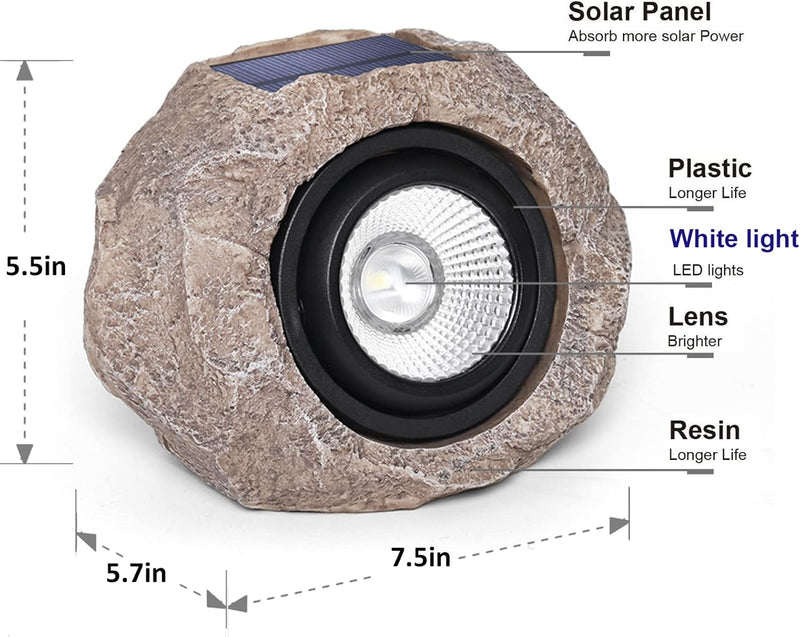 50% RABATT | BeamRock™ | Solar LED Gartenleuchte – Naturstein-Optik & wetterfest