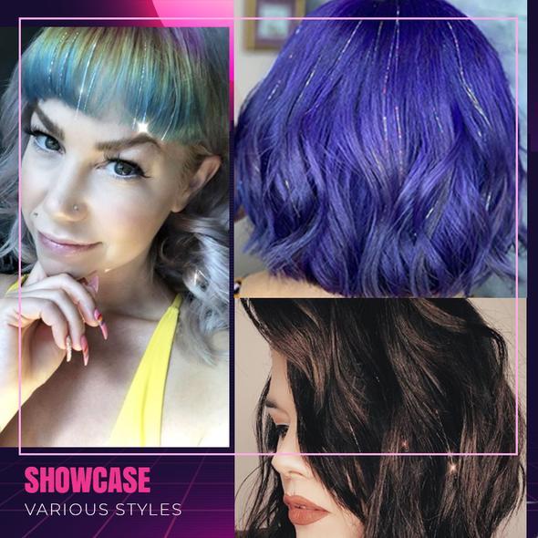 1+1 GRATIS | PrismeHair™ | Glitzernde Haar-Tinsel Extensions für funkelnde Styles