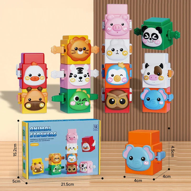 50% RABATT | Stackimals™ | Stapelspiel für Kleinkinder – Motorik fördern & kreativ spielen