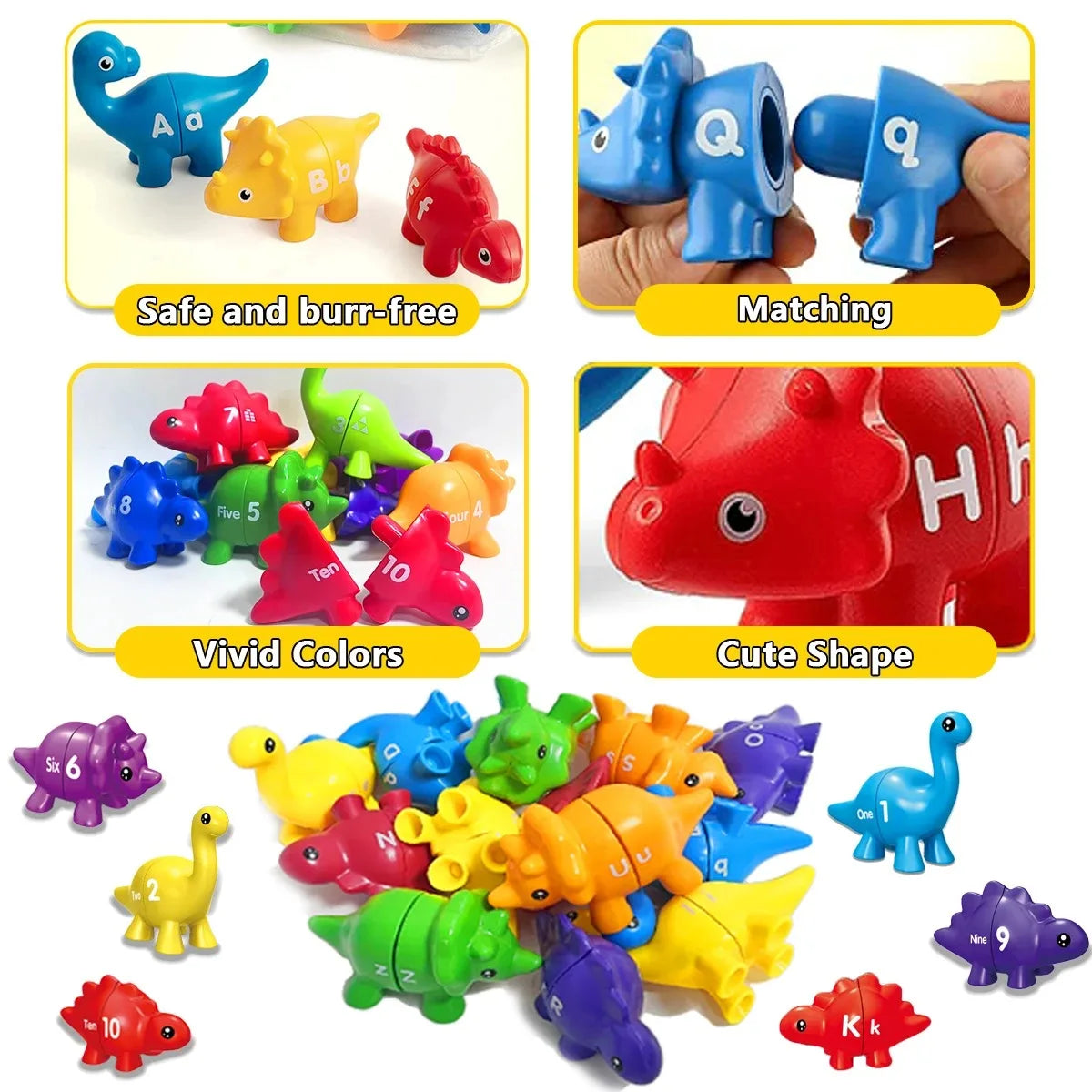 50% RABATT | Learnasaur™ | Alphabet-Dinosaurier-Set – Montessori Lernspielzeug für Kinder A–Z