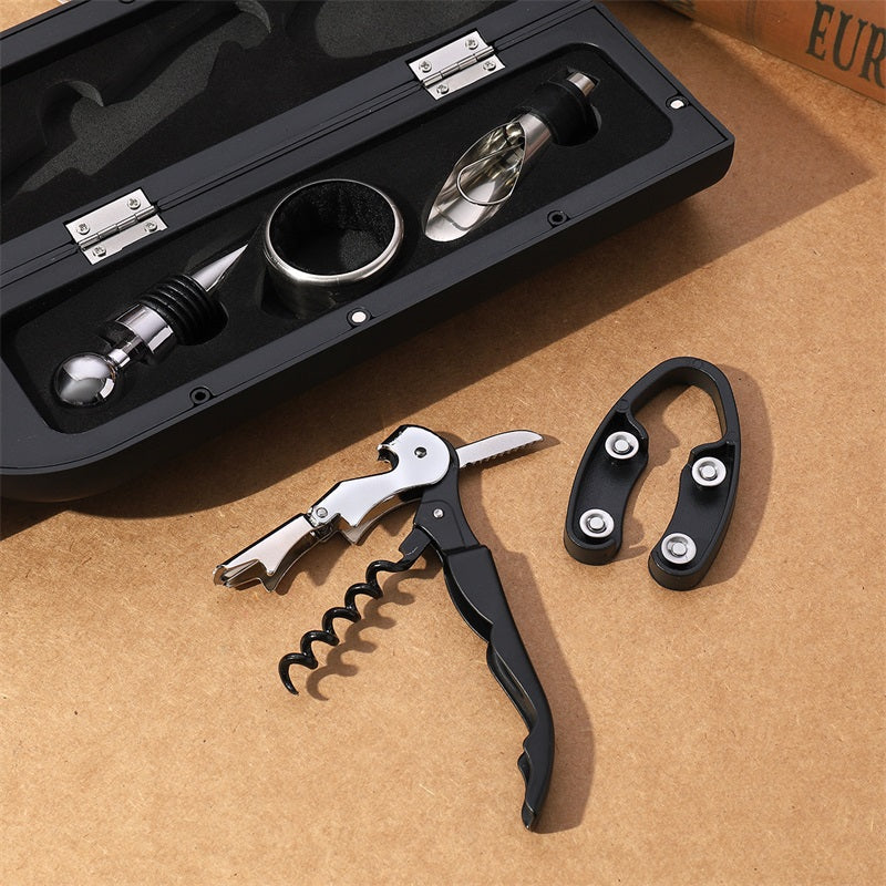 50% RABATT | VelourVin™ | Exklusives 5-teiliges Weinaccessoire-Set in eleganter Flaschenform | Das perfekte Geschenk für Weinliebhaber & Genießer