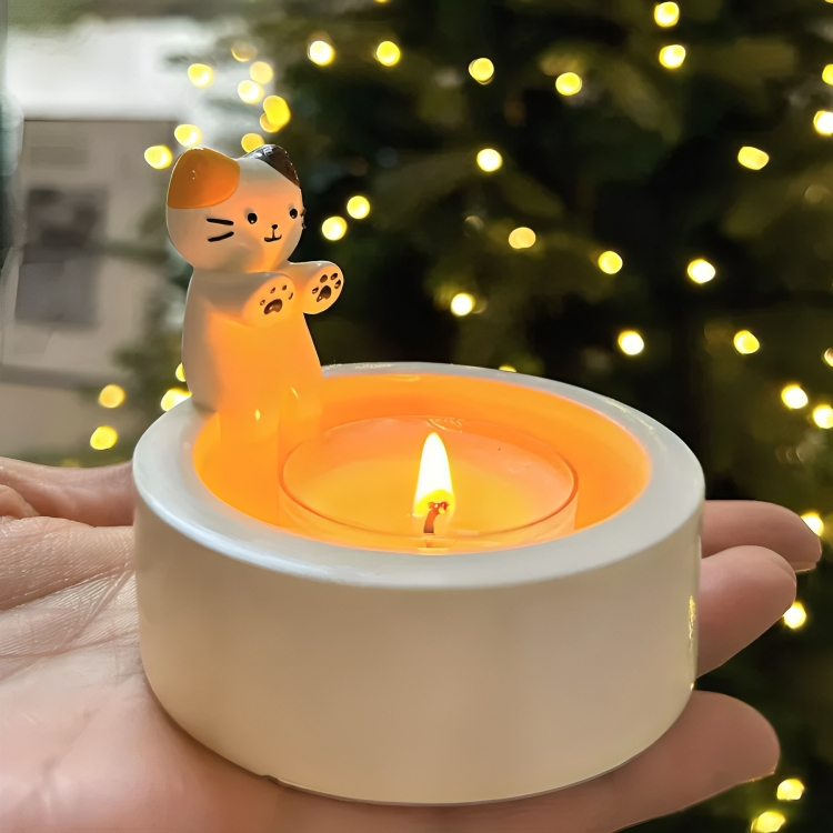 1+1 GRATIS | FelineFlame™ | Süßer Katzen-Kerzenhalter für Wärme, Charme & Gemütlichkeit in deinem Zuhause