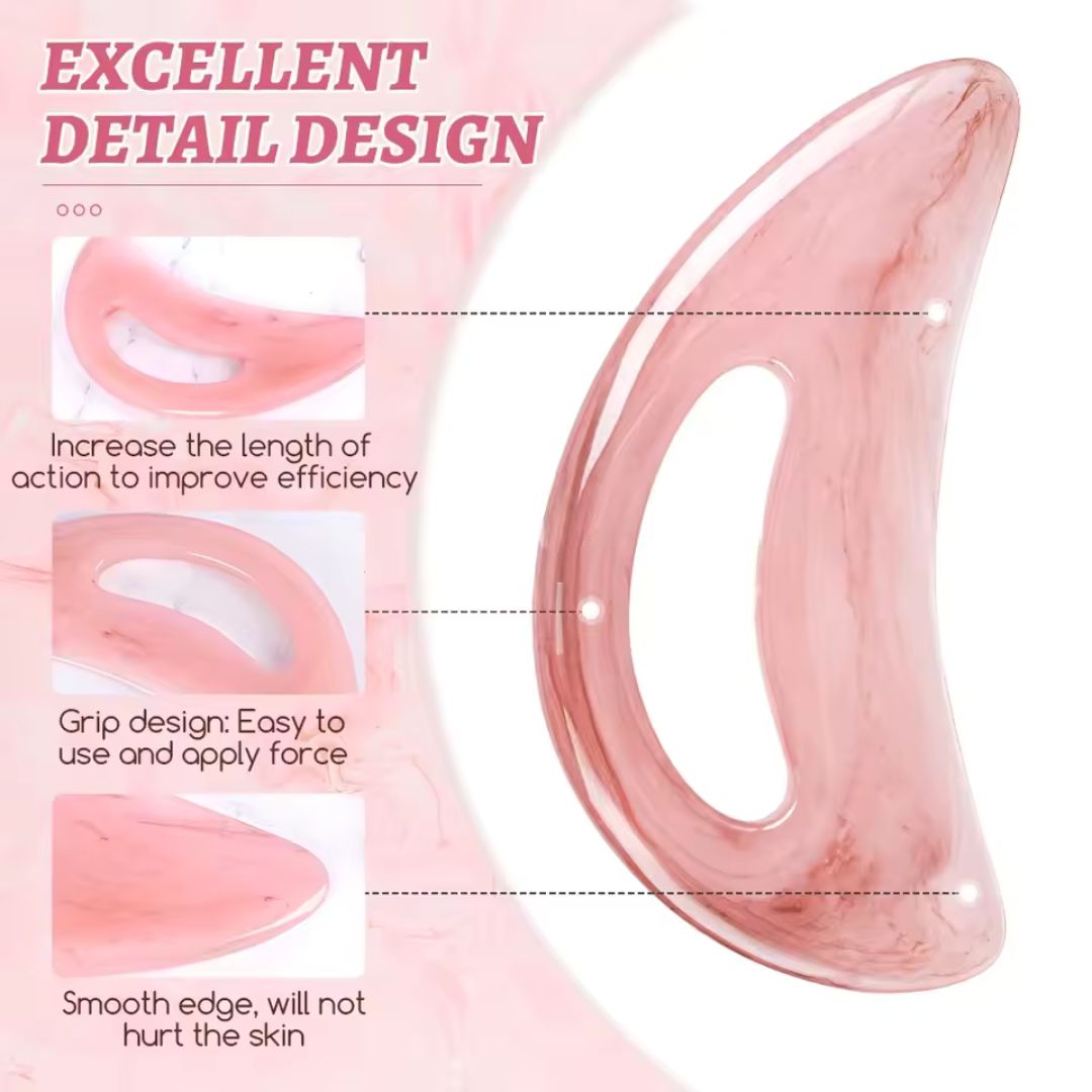 1+1 GRATIS | Luminsha™ | Gua Sha Massage Tool – Ergonomisches Gesicht & Körper Massagegerät für strahlende Haut