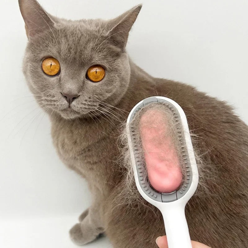 1+1 GRATIS | PetDefuzz™ | 4-in-1 Silikon-Haarbürste mit Wassertank – Fellpflege, Reinigung & Massage für Hunde & Katzen